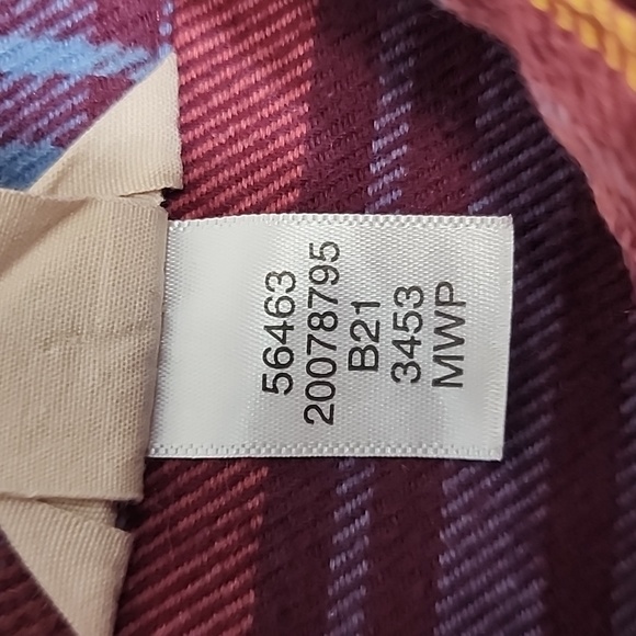 Duluth Trading Folklore Flannel Button Up Shirt Womens XXL Purple Free Swing - Picture 5 of 6